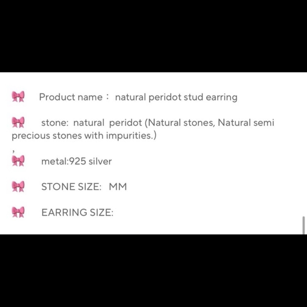 Natural peridot floral earrings on pure silver - Picture 4 of 10